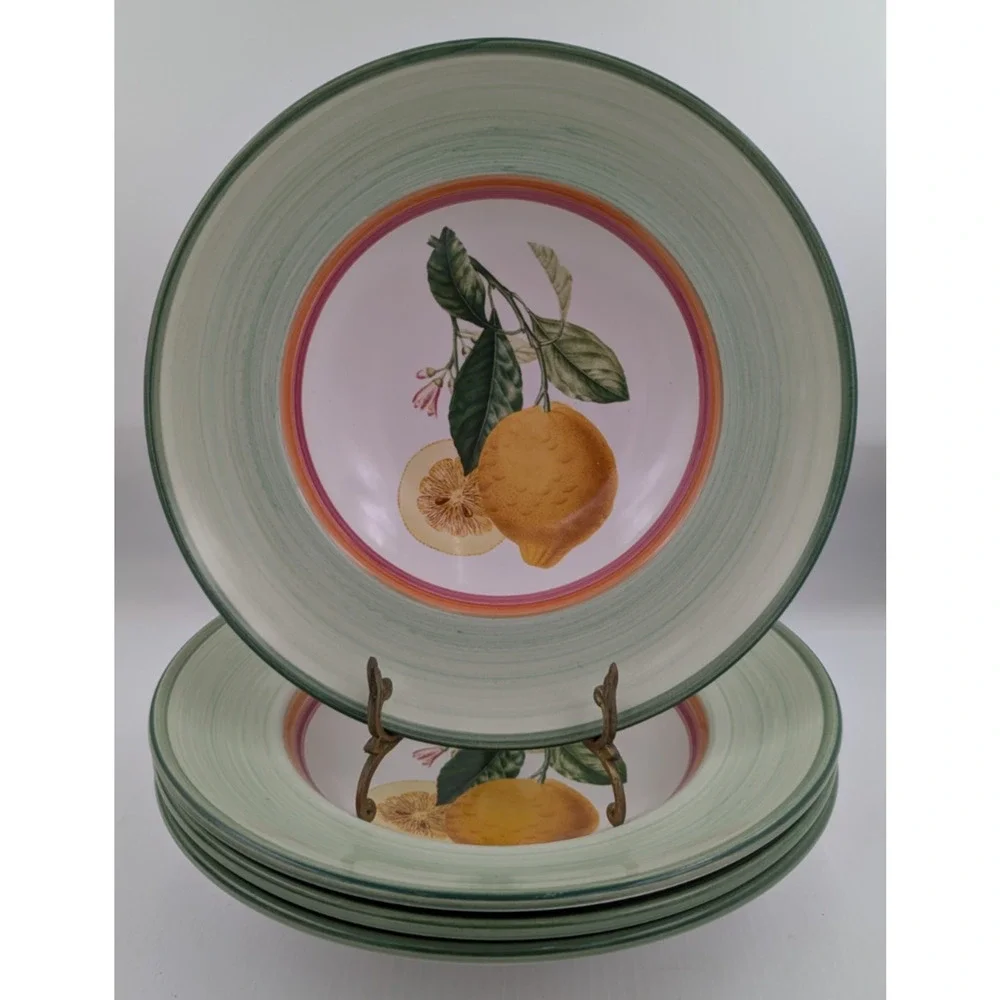 Villeroy & Boch French Country Rimmed Large Pasta Soup Bowl set of 4 11.75